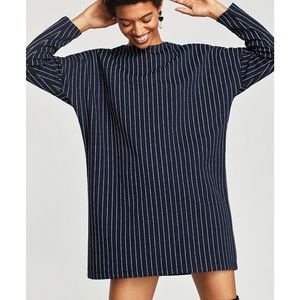 S NWOT Zara W/B Striped Dolman Sleeve Dress